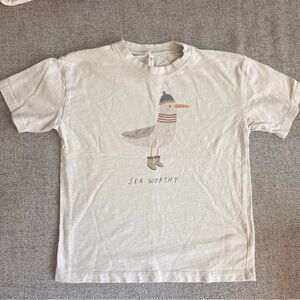 Rylee + Cru Relaxed Tee “seagull” BNWOT Size 6/7 kids